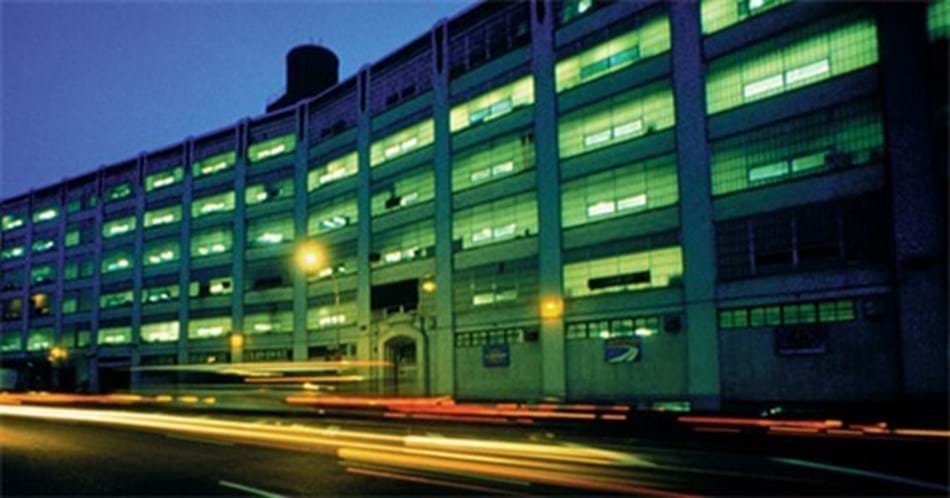 Standard Motor Products headquarters on Northern Blvd. in Long Island City, NY at night